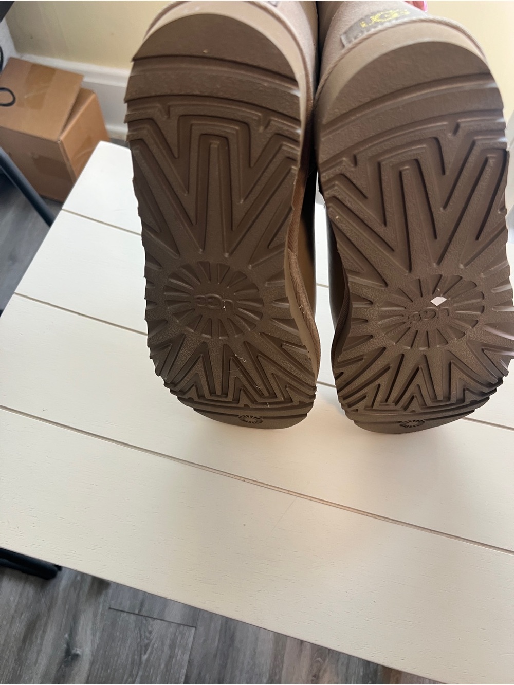 New UGG! Women's Short Winter Boots - Cream Faux-Shearling Lined READY FOR FALL. - Picture 7 of 11